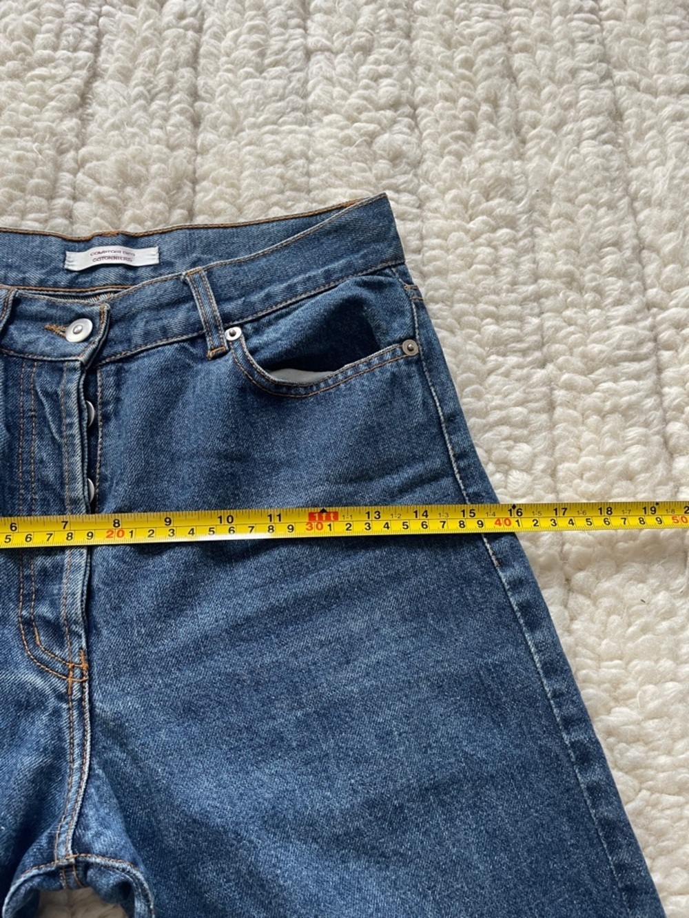 Comptoir des Cotonniers Straight Leg Jeans Medium Wash 100% Cotton Size 38 - Picture 8 of 10